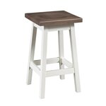 Amish Solid Wood Chateau Farmhouse Counter Stool - Add Swivel and Back
