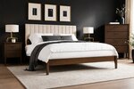Amish Jensen Transitional 4-Piece Bedroom Set with Channel Headboard