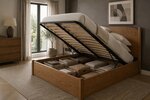 Amish Raymond Hydraulic Lift Up Storage Bed