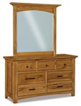 Amish Saige 7-Drawer Dresser with Optional Mirror