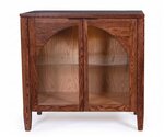 Amish Cade Modern Small Sideboard with Arched Glass Doors