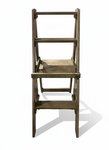 Outlet: Cherry Wood Library Step Stool Chair In-Stock