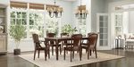 Amish 7-Piece Herimer Traditional Leg Table Dining Room Furniture Set