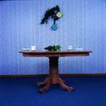 Oval Single Pedestal Dining Room Table with Self-Storing Leaf