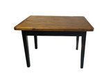 Outlet: 48" Reclaimed Old Wood Plank Farm Table with Breadboard Ends In-Stock