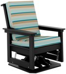 Amish Java Poly Outdoor Swivel Glider Lounge Chair with Cushions