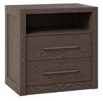 Amish Solid Wood Chesterfield 2-Drawer Nightstand