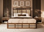 Amish Sarah 3-Piece Upholstered Panel Bedroom Set