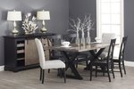 Rochester X Dining Set with Parson Chairs