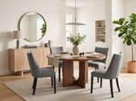 Amish Handcrafted Eloise Topanga Modern Single Pedestal Dining Room Set