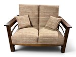 Outlet: Marion Maple Wood Frame Loveseat In-Stock