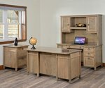 Wooden Coastal Office 3-Piece Set