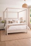 Outlet Handcrafted King Maple Wood Shaker Canopy Bed In-Stock