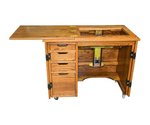 Amish Barbara Solid Wood Small Sewing Machine Cabinet Made in the USA