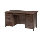 Amish 60 Wide Woodland Executive Desk shown in Brown Maple with Asbury Stain