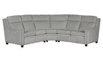 Amish Urban Zero Wall Power Reclining Sectional Sofa with Tilt Headrest – 6 Piece