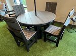 Modern Round Poly Dining Set In-Stock and Ready to Ship