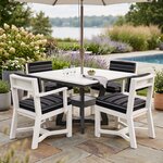 Amish Miller Poly Outdoor 5-Piece Dining Set