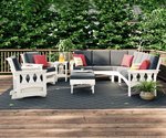 Meadow Poly Outdoor Upholstered 7-Piece Sectional Set