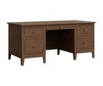 Amish Heartland Oak Wood 67" Executive Desk - Quick Ship