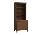 Amish Heartland Oak 2-Drawer Lateral File Cabinet with Optional Bookcase Top - Quick Ship