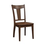 Amish Ridgeback Dining Side Chair Shown in Rustic Hickory with Earthtone Stain