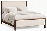 Amish Made Cabot Modern Upholstered Bed with Rounded Edges