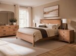 Amish Handcrafted Timberlane Flat Panel 3-Piece Bedroom Furniture Set