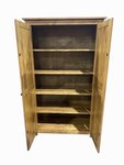 Outlet Amish Made Pine Wood 2-Door Pantry Cabinet In-Stock
