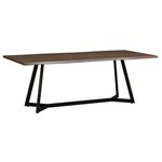 Amish Central Park Trestle Dining Table with Faux Live Edge
