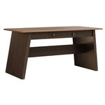 Amish Taper Contemporary Made to Order Desk Shown in Brown Maple with Top Almond Stain, Bottom Shadow Stain