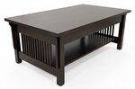 Outlet: Amish Made Cherry Mission Coffee Table with Drawer - In-Stock