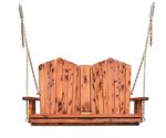 Amish Outdoor Furniture 50" Adirondack Swing with Cupholders