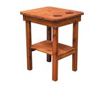 Amish Outdoor Furniture Side Table with Cupholders