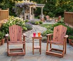 Amish Made 3-Piece Cedar Wood Outdoor Seating Set