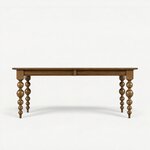 Amish Modern Charlotte Large Turned Leg Dining Table - DutchCrafters Exclusive