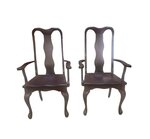 Outlet: Amish Cherry Wood Queen Anne Fancy Dining Chair Set In Stock (Set of 2)