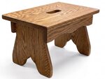 Outlet: Amish Made Oak Wood Step Stool In-Stock