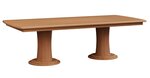 Amish Handcrafted Bixby Modern Double Pedestal Dining Table