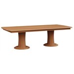 Amish Handcrafted Solid Wood Bixby Modern Double Pedestal Dining Table