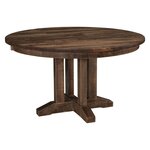 Amish Solid Wood Bixby Modern Double Pedestal Dining Table