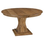 Amish Contoured Contemporary Single Pedestal Dining Table