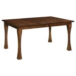 Amish Contoured Contemporary Leg Dining Table
