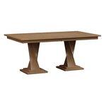 Amish Contemporary Felix Mini Double Pedestal Dining Table