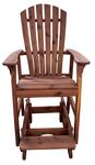Amish Cedar Wood Balcony Glider Chair with Lumbar Support