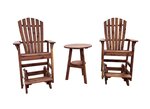 Amish 3-Piece Cedar Balcony Lumbar Glider Set