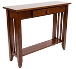 Outlet: Amish Made Cherry Wood Mission Sofa Table with Drawer In-Stock