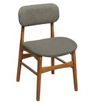 Amish Hazel Mid Century Modern Upholstered Dining Chair - Quick Ship
