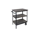 Amish Rustic Reclaimed Wood Rolling Tea Cart In-Stock and Ready to Ship