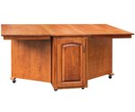 Amish Cutting Table & Assembly Center Cabinet